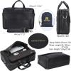 imageMasa Kawa Leather Briefcase for Men 156quot 17quot Laptop Computer Case Business Travel Work Messenger Cross Body Shoulder BagBlackfits 17 Laptop