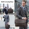 imageMasa Kawa Leather Briefcase for Men 156quot 17quot Laptop Computer Case Business Travel Work Messenger Cross Body Shoulder BagBrownfits 156 Laptop
