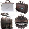 imageMasa Kawa Leather Briefcase for Men 156quot 17quot Laptop Computer Case Business Travel Work Messenger Cross Body Shoulder BagBrownfits 17 Laptop