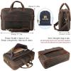 imageMasa Kawa Leather Briefcase for Men 156quot 17quot Laptop Computer Case Business Travel Work Messenger Cross Body Shoulder BagBrownfits 17 Laptop