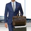 imageMasa Kawa Leather Briefcase for Men 156quot 17quot Laptop Computer Case Business Travel Work Messenger Cross Body Shoulder BagCoffee Colorfits 17 Laptop