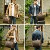 imageMasa Kawa Leather Briefcase for Men 156quot 17quot Laptop Computer Case Business Travel Work Messenger Cross Body Shoulder BagCoffee Colorfits 17 Laptop