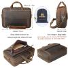 imageMasa Kawa Leather Briefcase for Men 156quot 17quot Laptop Computer Case Business Travel Work Messenger Cross Body Shoulder BagCoffee Colorfits 17 Laptop