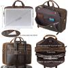 imageMasa Kawa Leather Briefcase for Men 156quot 17quot Laptop Computer Case Business Travel Work Messenger Cross Body Shoulder BagCoffee Colorfits 17 Laptop