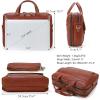 imageMasa Kawa Leather Briefcase for Men 156quot 17quot Laptop Computer Case Business Travel Work Messenger Cross Body Shoulder BagTanfits 156 Laptop