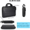 imageMasa Kawa Leather Briefcase for Men Slim 156quot Laptop Bag Waterproof Crossbody Shoulder Messenger Computer Attache Case for Business Work Black