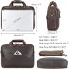 imageMasa Kawa Leather Briefcases Laptop Bag for Men for 156 inch Computer Vintage Brown Crossbody Shoulder Messenger Bags Business Travel Office Work Teacher Organizer Professional Brief Case Handbag
