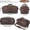 imageMasa Kawa Leather Duffle Bags for Men Travel Gym Cowhide Weekender Overnight 30L Carry on Luggage Duffel Bag with Dividers Toiletry Wet Pocket Vintage Brown