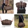 imageMasa Kawa Leather Duffle Bags for Men Travel Gym Cowhide Weekender Overnight 30L Carry on Luggage Duffel Bag with Dividers Toiletry Wet Pocket Vintage Brown