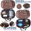 imageMasa Kawa Leather Duffle Bags for Men Travel Gym Cowhide Weekender Overnight 30L Carry on Luggage Duffel Bag with Dividers Toiletry Wet Pocket Vintage Brown