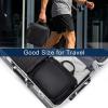 imageMasa Kawa Leather Hanging Travel Toiletry Bag for Men Portable Expandable Camping Cosmetics Makeup Toiletries Organizer Waterproof Bathroom Shaving Kit Black Wash BagsBlack