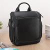 imageMasa Kawa Leather Hanging Travel Toiletry Bag for Men Portable Expandable Camping Cosmetics Makeup Toiletries Organizer Waterproof Bathroom Shaving Kit Black Wash BagsBlack