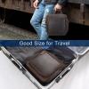 imageMasa Kawa Leather Hanging Travel Toiletry Bag for Men Portable Expandable Camping Cosmetics Makeup Toiletries Organizer Waterproof Bathroom Shaving Kit Black Wash BagsBrown