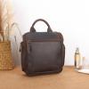 imageMasa Kawa Leather Hanging Travel Toiletry Bag for Men Portable Expandable Camping Cosmetics Makeup Toiletries Organizer Waterproof Bathroom Shaving Kit Black Wash BagsBrown