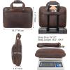imageMasa Kawa Leather Laptop Briefcase for Men Fits 156quot Computer Slim Crossbody Shoulder Messenger Bag Attache Case for Business Work Vintage Brown