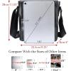 imageMasa Kawa Leather Messenger Bag Small Crossbody Shoulder Bag for Men Women Flap Over Man Purse Fits 10 Inch TabletBlack
