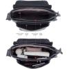 imageMasa Kawa Leather Messenger Bag Small Crossbody Shoulder Bag for Men Women Flap Over Man Purse Fits 10 Inch TabletBlack