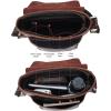 imageMasa Kawa Leather Messenger Bag Small Crossbody Shoulder Bag for Men Women Flap Over Man Purse Fits 10 Inch TabletClaret