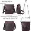 imageMasa Kawa Leather Messenger Bag Small Crossbody Shoulder Bag for Men Women Flap Over Man Purse Fits 10 Inch TabletClaret