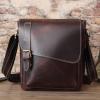 imageMasa Kawa Leather Messenger Bag Small Crossbody Shoulder Bag for Men Women Flap Over Man Purse Fits 10 Inch TabletClaret