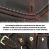 imageMasa Kawa Leather Messenger Bag Small Crossbody Shoulder Bag for Men Women Flap Over Man Purse Fits 10 Inch TabletDark Brown
