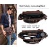 imageMasa Kawa Leather Messenger Bag Small Crossbody Shoulder Bag for Men Women Flap Over Man Purse Fits 10 Inch TabletDark Brown