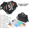 imageMasa Kawa Mens Leather Briefcase for 16quot Laptop Waterproof Crossbody Shoulder Messenger Bag Computer Attache Case for Business Travel Work Black