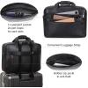 imageMasa Kawa Mens Leather Briefcase for 16quot Laptop Waterproof Crossbody Shoulder Messenger Bag Computer Attache Case for Business Travel Work Black