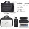 imageMasa Kawa Mens Leather Briefcase for 16quot Laptop Waterproof Crossbody Shoulder Messenger Bag Computer Attache Case for Business Travel Work Black