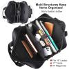 imageMasa Kawa Mens Leather Briefcase for 16quot Laptop Waterproof Crossbody Shoulder Messenger Bag Computer Attache Case for Business Travel Work Black