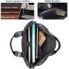imageMasa Kawa Mens Leather Slim Briefcase for 16quot Laptop Black Waterproof Crossbody Shoulder Messenger Computer Bag for Business Travel Office Work
