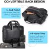 imageMasa Kawa Mens Leather Slim Briefcase for 16quot Laptop Black Waterproof Crossbody Shoulder Messenger Computer Bag for Business Travel Office Work