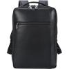 imageMasa Kawa Slim Genuine Leather Business Backpack 156quot Laptop Bag for Men Women Office Work Travel Small Thin Computer Casual Daypack Black