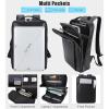 imageMasa Kawa Slim Genuine Leather Business Backpack 156quot Laptop Bag for Men Women Office Work Travel Small Thin Computer Casual Daypack Black