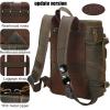 imageMasa Kawa Vintage Full Grain Leather Backpack for Men Fits 156 Inch Laptop Brown Travel Rusack Casual DaypackB1