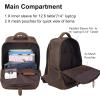 imageMasa Kawa Vintage Leather 156quot 16 Inch Laptop Computer Backpack for Men Large Business Travel Weekender Bag Casual Rucksack Camping Daypack BrownBrown