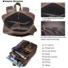 imageSmall Mens Full Grain Leather Backpack for Men Purse Vintage 14 Inch Laptop Bag Business Work Hiking Daypack Brown Rucksack