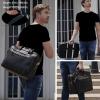 imageVintage Full Grain Leather Briefcase for Men Fits 17quot Laptop Business Travel Messenger Crossbody Shoulder BagsBrown