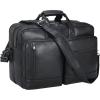 imageLeather Briefcase for Men Expandable Large 17 Inch Laptop Crossbody Shoulder Bag Business Travel Duffel Attache CaseBlack