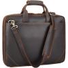 imageLeather Slim Briefcase for Men 156quot Laptop Crossbody Messenger Bag Business Work Lawyer Attache CaseBrown