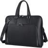 imageMasa Kawa Black Leather Slim Briefcase for Men Women Fits 15616 Inch Laptop Professional Business Messenger Crossbody Shouder Bag Lawyer Ladies Office Work Brief Attche Case Large