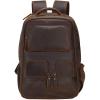 imageMasa Kawa Leather 156 Inch Laptop Backpack for Men Vintage Brown Large Business Travel Rucksack Bag Overnight DaypackBrown