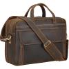 imageMasa Kawa Leather Briefcase for Men 156quot 17quot Laptop Computer Case Business Travel Work Messenger Cross Body Shoulder BagCoffee Colorfits 17 Laptop