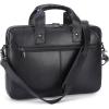 imageMasa Kawa Mens Leather Slim Briefcase for 16quot Laptop Black Waterproof Crossbody Shoulder Messenger Computer Bag for Business Travel Office Work