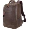 imageMasa Kawa Vintage Leather 156quot 16 Inch Laptop Computer Backpack for Men Large Business Travel Weekender Bag Casual Rucksack Camping Daypack BrownBrown