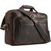 imageVintage Full Grain Leather Briefcase for Men Fits 17quot Laptop Business Travel Messenger Crossbody Shoulder BagsBrown
