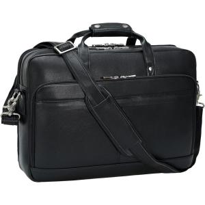 imageLeather Briefcase for Men 17 Inch Laptop Crossbody Shoulder Messenger Bag Attache Case for Business Travel Work LawyerBlack Fits 173 Inch Laptop