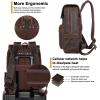 imageMasa Kawa Vintage Full Grain Leather 156 Inch Laptop Backpack for Men Casual Business Travel Rucksack Work Bag Daypack Brown LargeBrownupdated