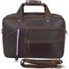 imageMasa Kawa Leather Briefcase for Men 156quot Laptop Crossbody Shoulder Messenger Bag Vintage Brown Business Travel Office Work Computer Attache Case