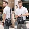 imageMasa Kawa Leather Shoulder Bag for Men Crossbody Messenger Casual Work 10quot Tablet BagsBlack